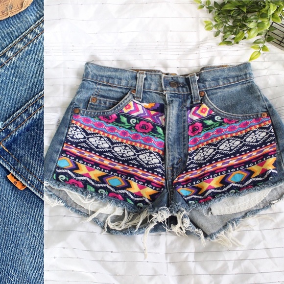 Levi's Pants - Vintage Levi’s high rise colorful denim shorts